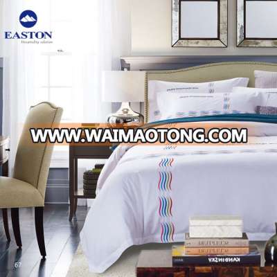 ISO9001 certified  100%  cotton woven hotel linen bedding, 5 star hotel bedsheet used