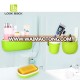 Plastic Bath Set red bathroom accessories