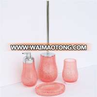 new design for pink resin bathroom accessories sets